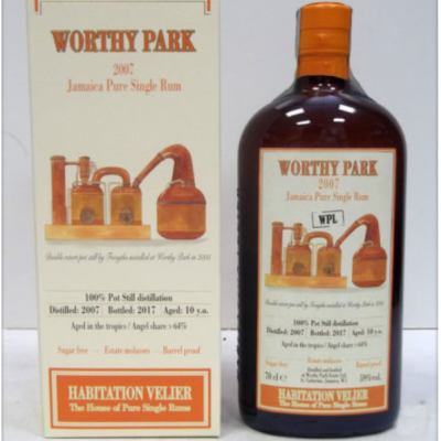 Worthy Park 2007 WPL Jamaica Pure Single Rum Habitation Velier